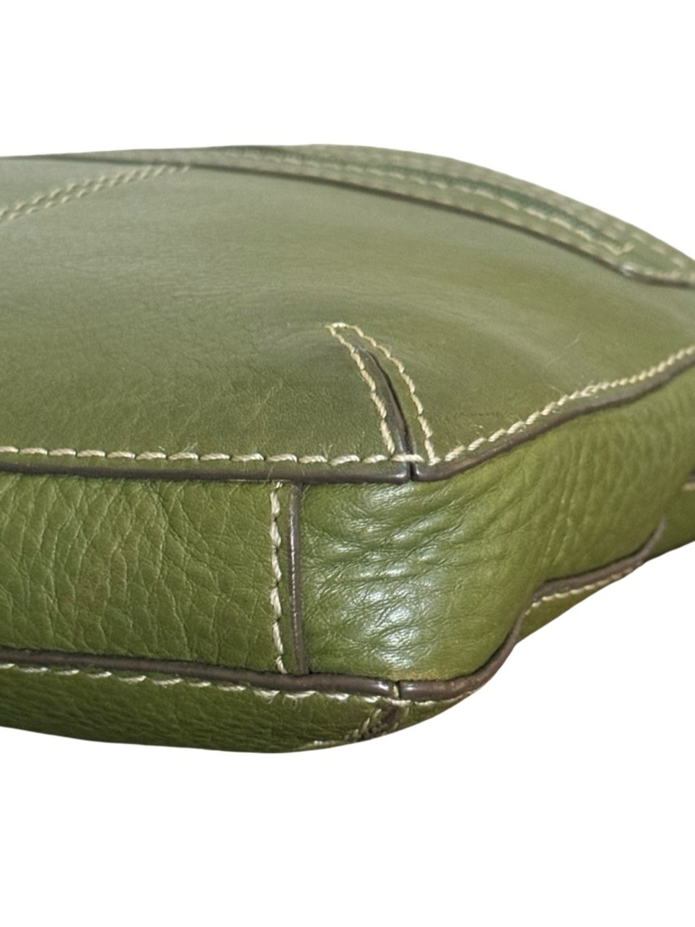 Fossil Olive Green Pebbled Leather Crossbody Bag! - Picture 6 of 14